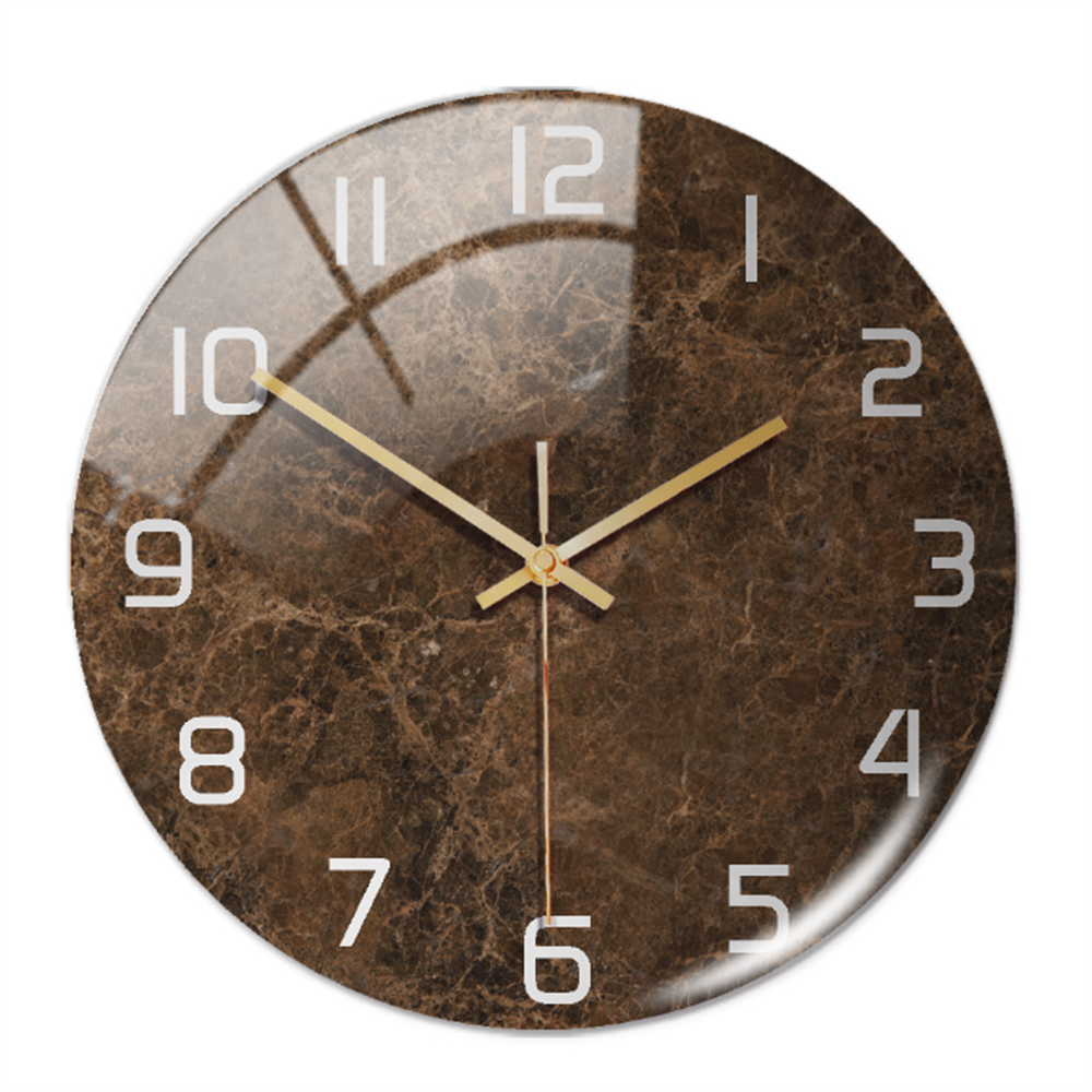 Stijlvolle Marmeren Wandklok met Geruisloze Mechanisme