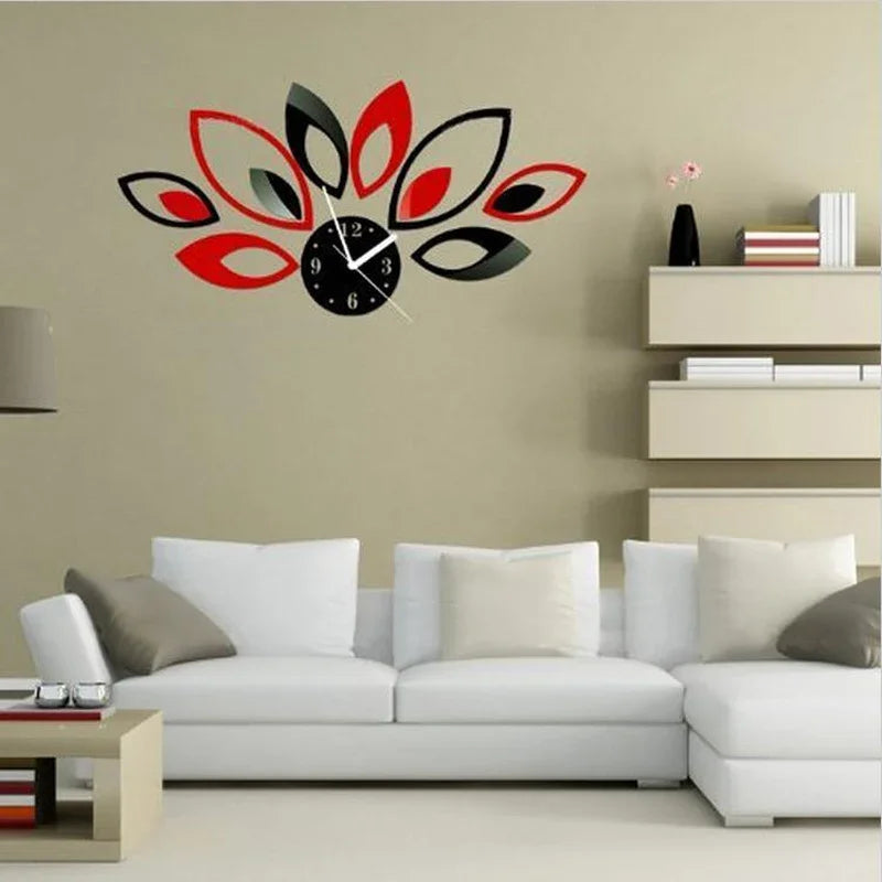 DecoTime Clock - Stijlvolle 3D Acryl Muurklok