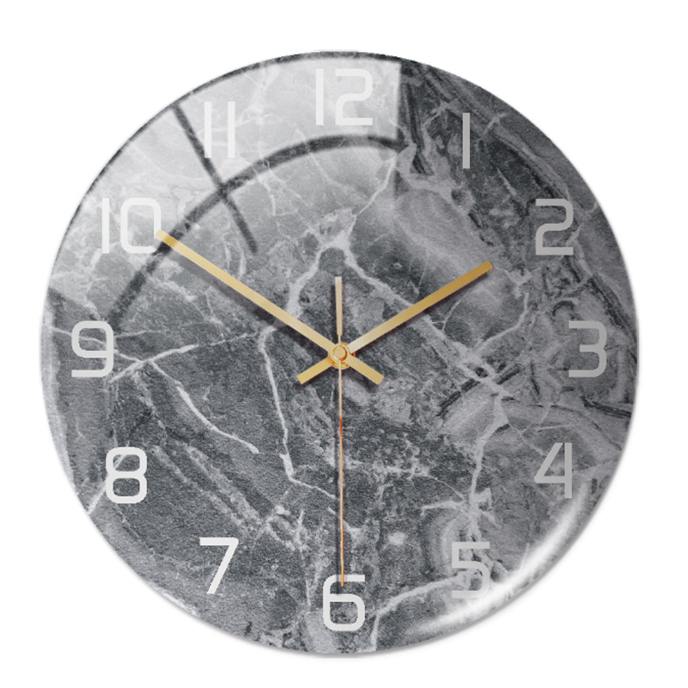 Stijlvolle Marmeren Wandklok met Geruisloze Mechanisme