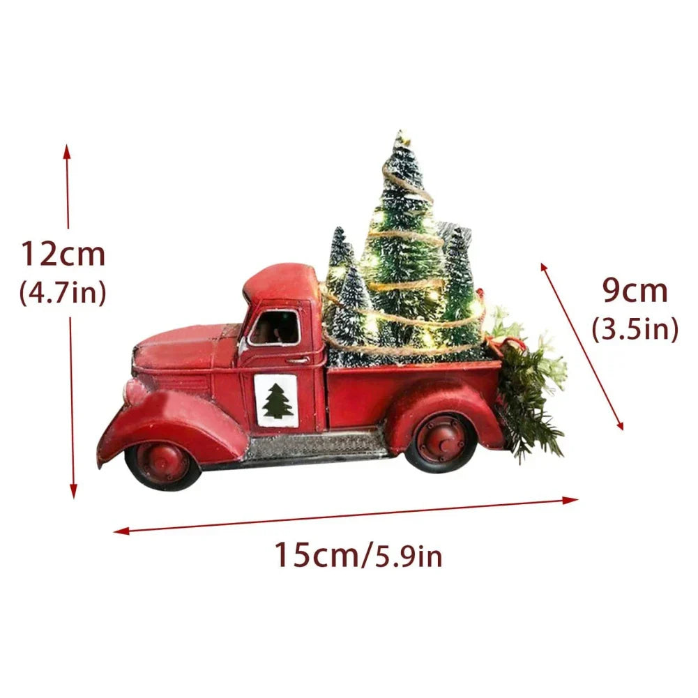 NostalgiaTruck Ornament - Retro Rode Vrachtwagen voor Kerst