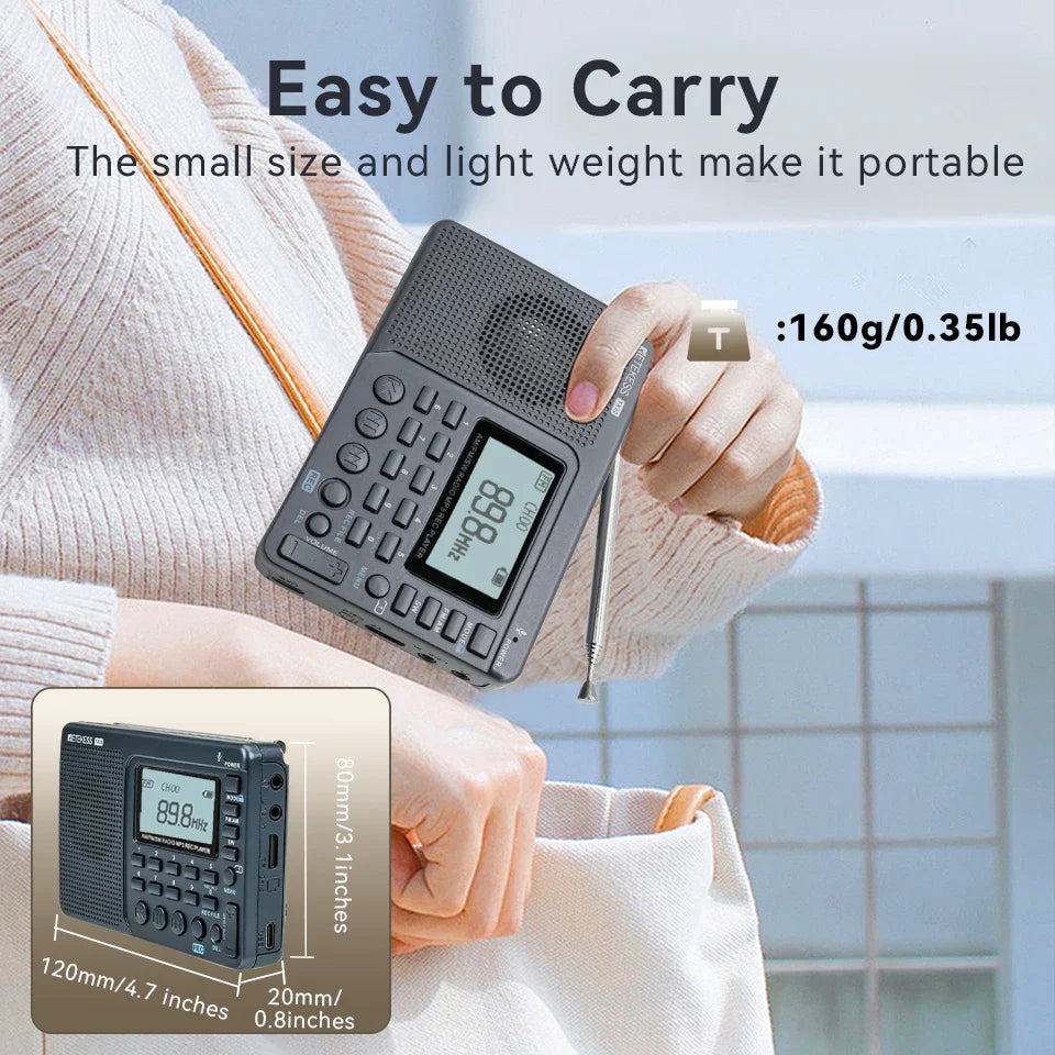 EchoWave - Draagbare Retro Radio met Krachtig Geluid