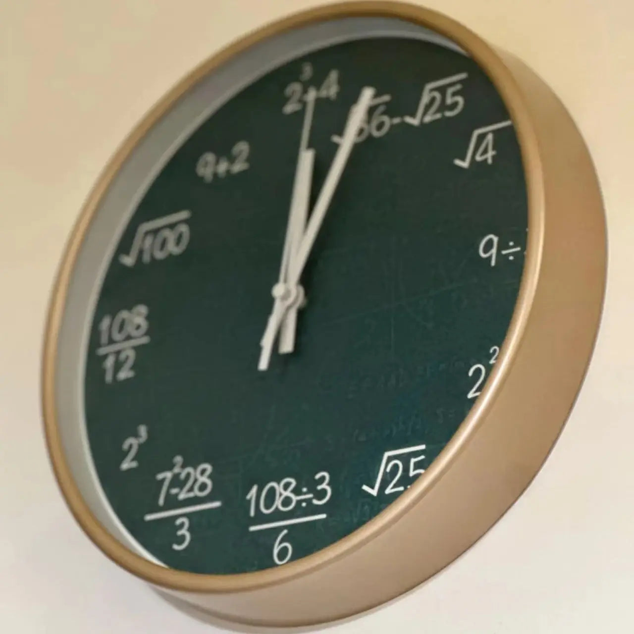 ChalkBoard Clock - Wiskundige Formules Wanddecoratie