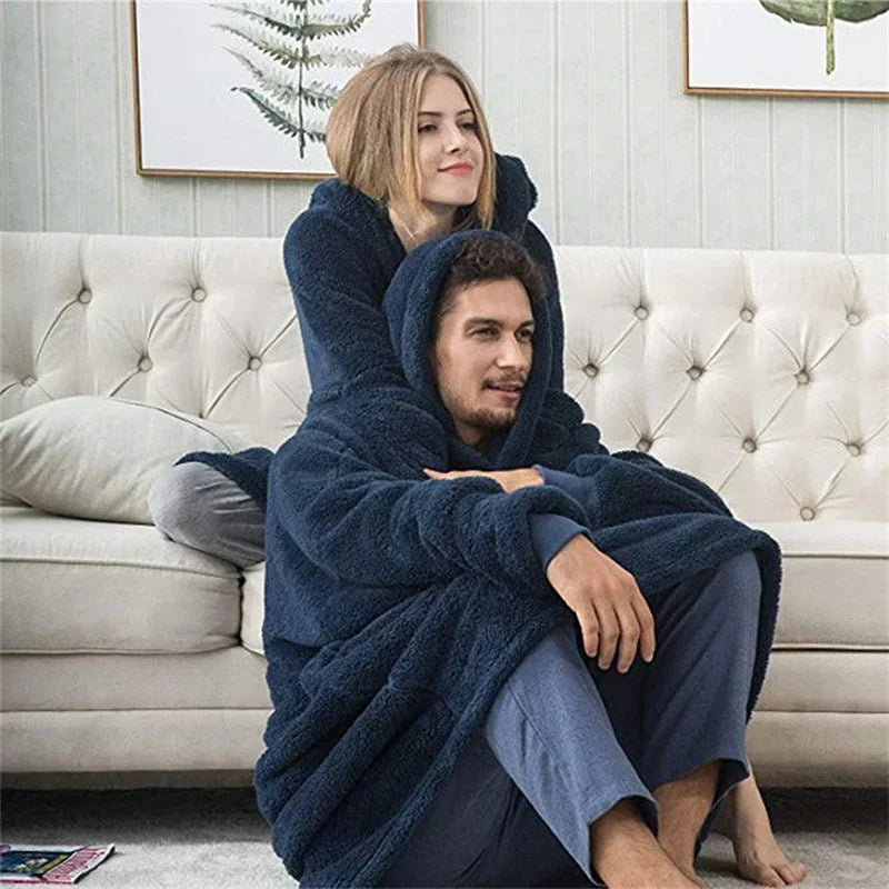FleeceHaven Sweater - Luxe Flanellen Dekentrui voor Wintercomfort