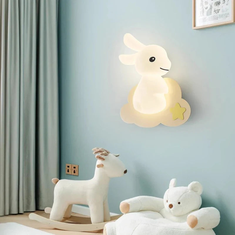 RabbitGlow Lamp - Speelse LED Kinder Wandlamp