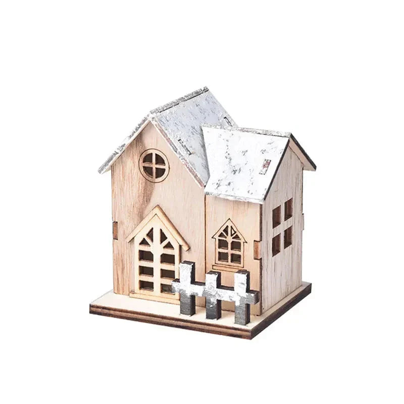 FrostGlitter Kerstlanterns - Betoverende Huisvormige kerstversiering voor een Magische Sfeer