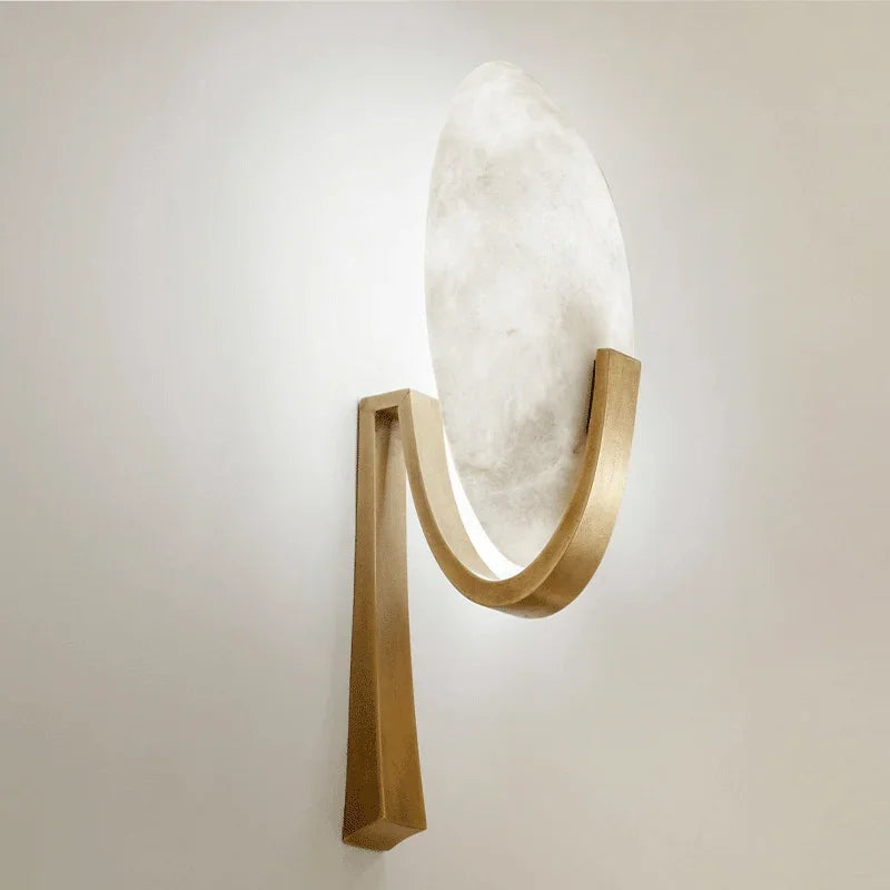 NordicLuxe – Stijlvolle Koperen Marmeren Wandlamp