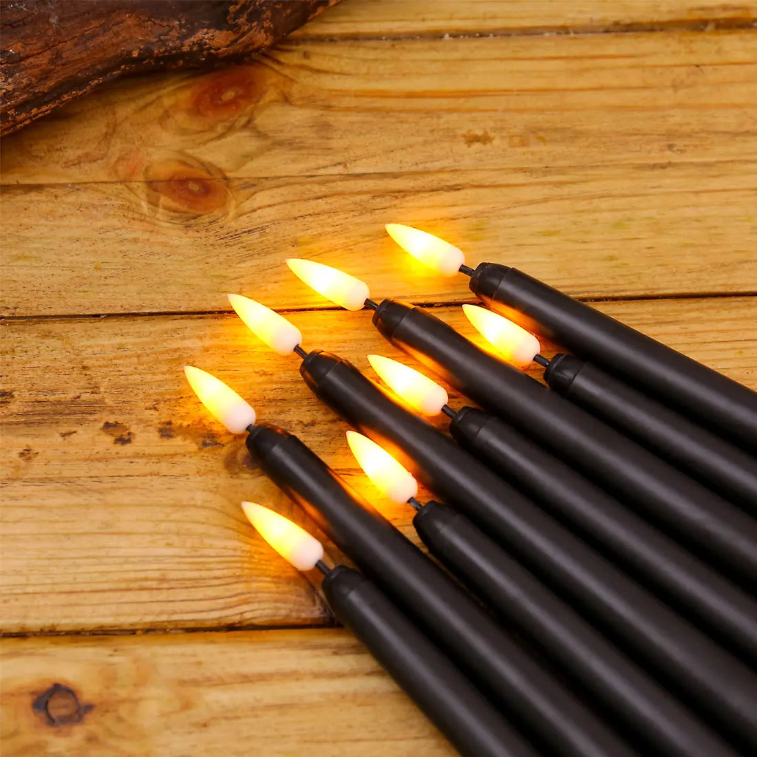 Nightfall LED Kaarsen - Mystieke Zwarte LED Kaarsen voor Halloween