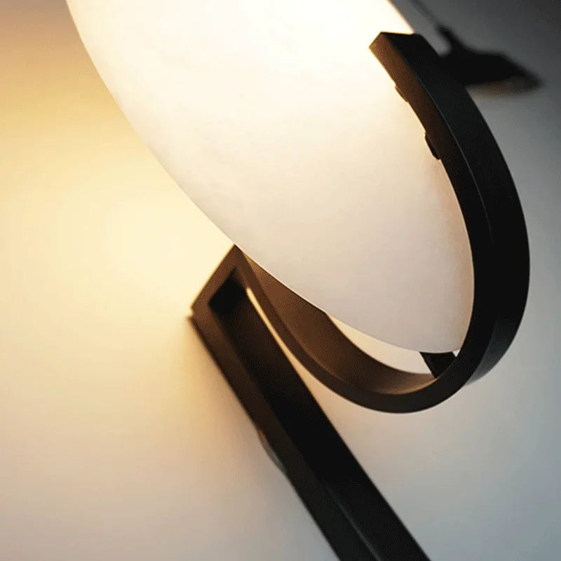 NordicGlow - Marmer Wandlamp met Moderne Touch