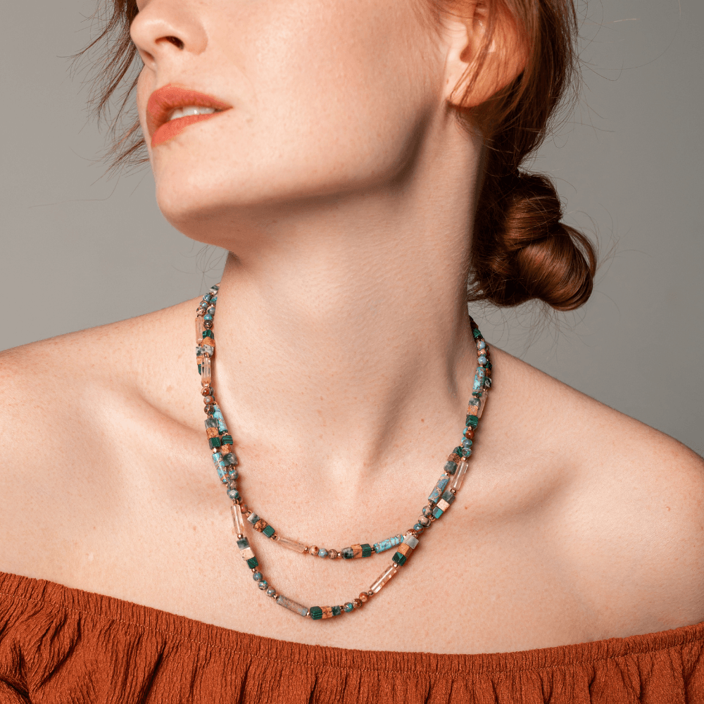 GemGlow Necklace - Elegante Edelsteen Choker