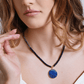 Lapis Charm Necklace – Elegante Ronde Ketting