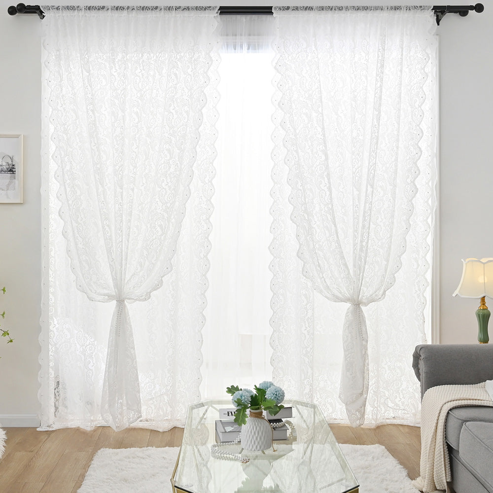 EleganceSheer Gordijn - Luchtig Transparant Witte Raambekleding