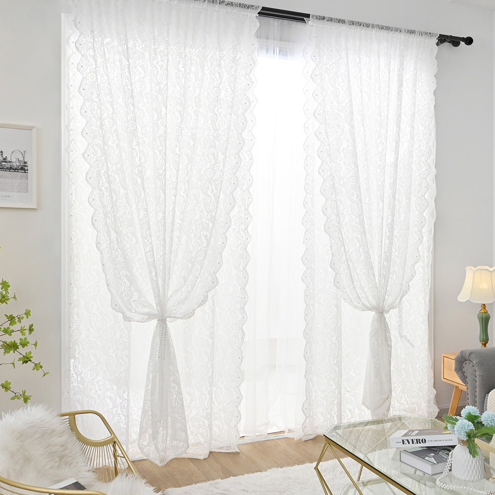 EleganceSheer Gordijn - Luchtig Transparant Witte Raambekleding