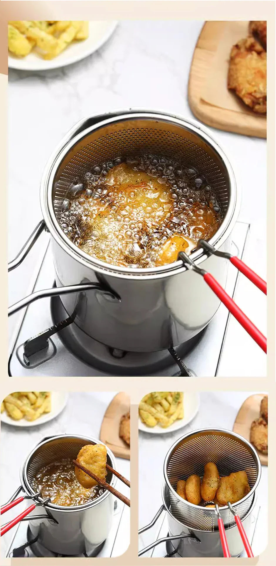 CrispMaster - Compacte Frituurpan voor Snacks