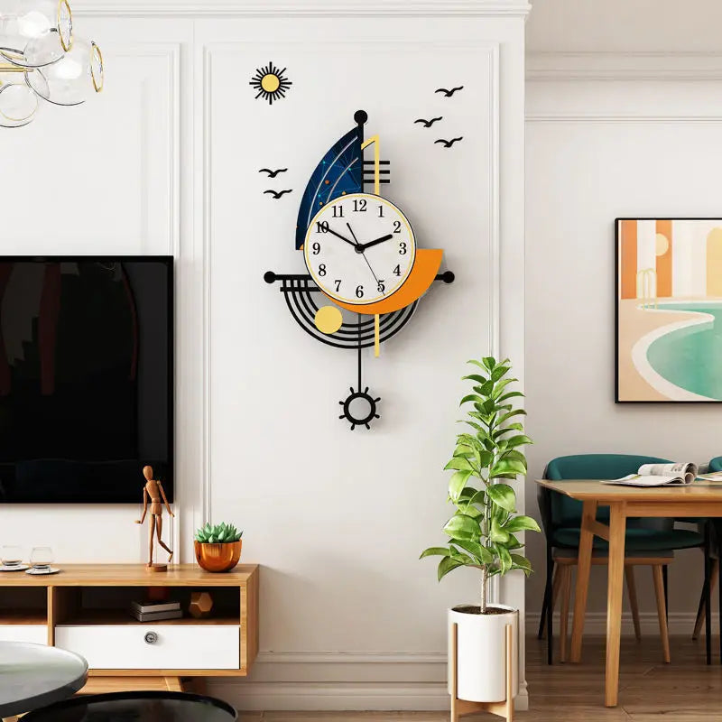 NauticTime Clock - Elegante Zeilboot Wandklok