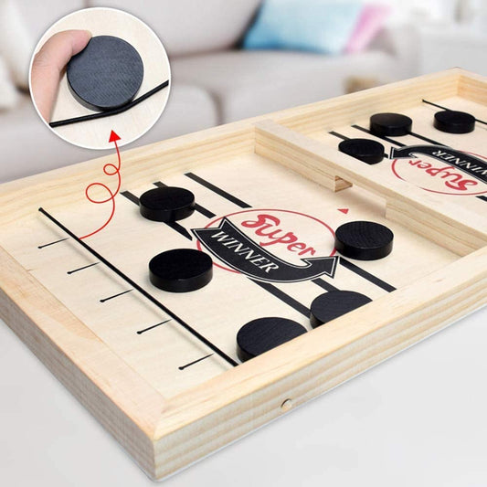 TimberHockey Game - Houten Tafelspel voor Vader & Zoon