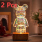 StarBear - Betoverende 3D Vuurwerk Effect Lamp