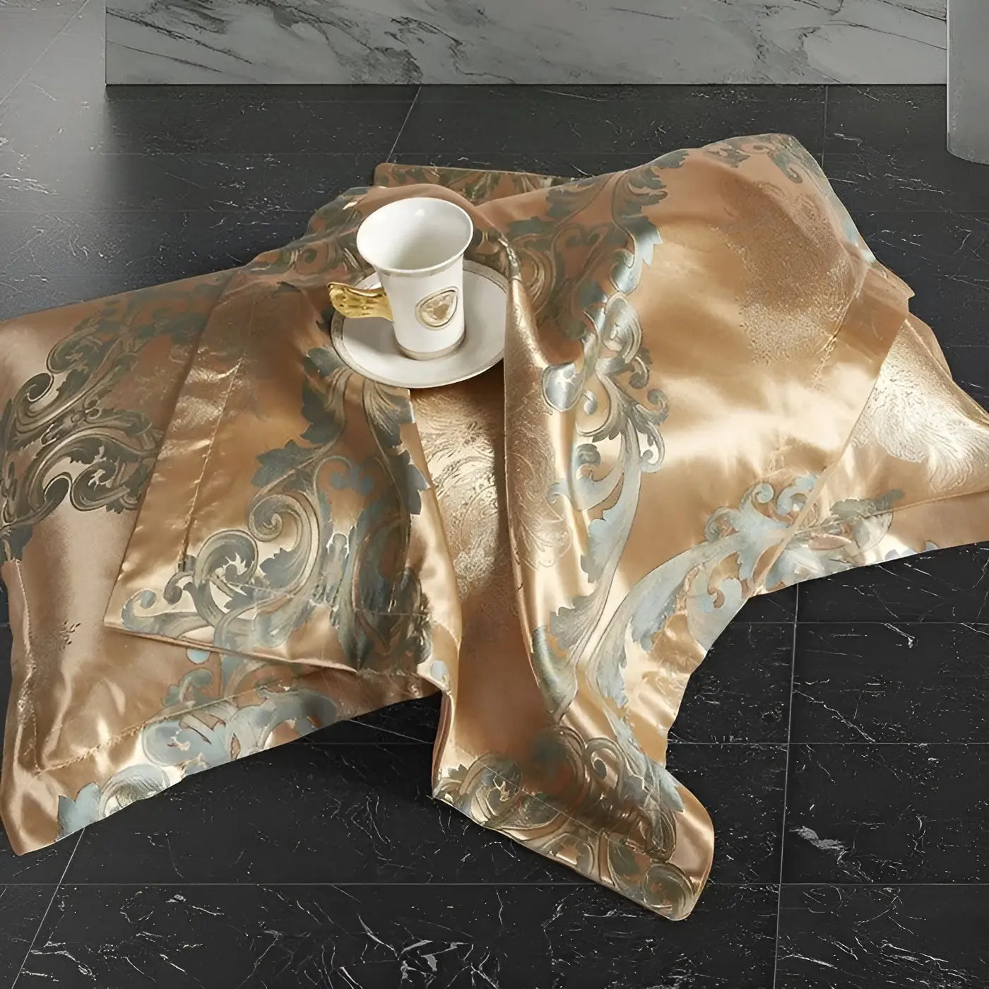 Chic Satijnen Jacquard Dekbedovertrek voor Luxe Slaapkamer
