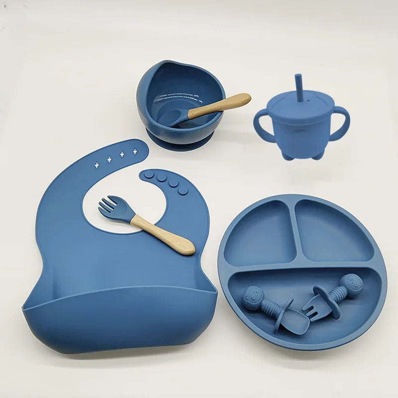 TinyBites – Stijlvolle Silicone Eetset voor Baby’s