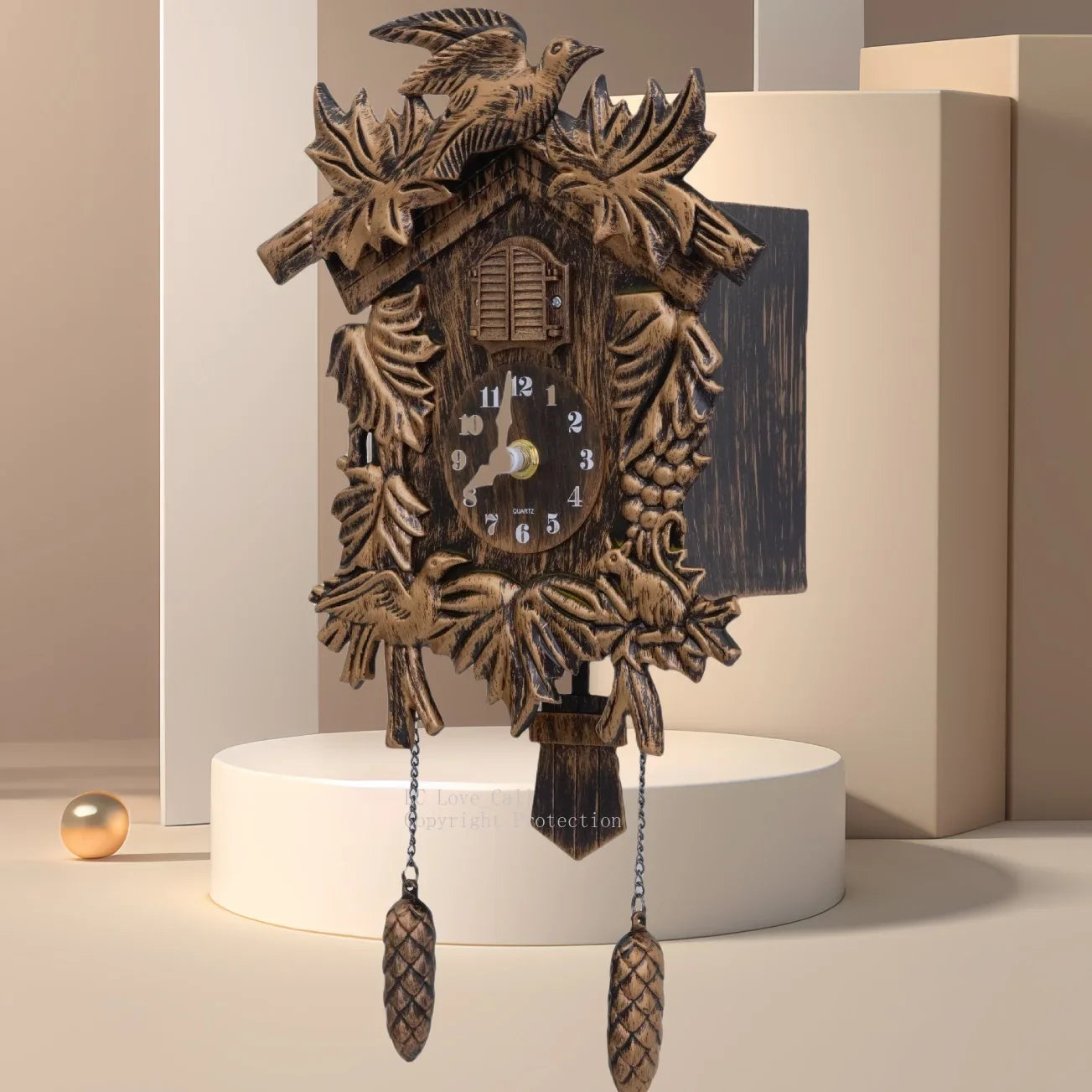 CuckooChime Clock - Tijdloze Wandklok met Vogelgeluid