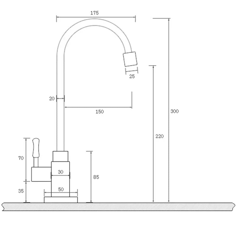Elegante Zwanenhals Keuken Kranen van Antiek Messing