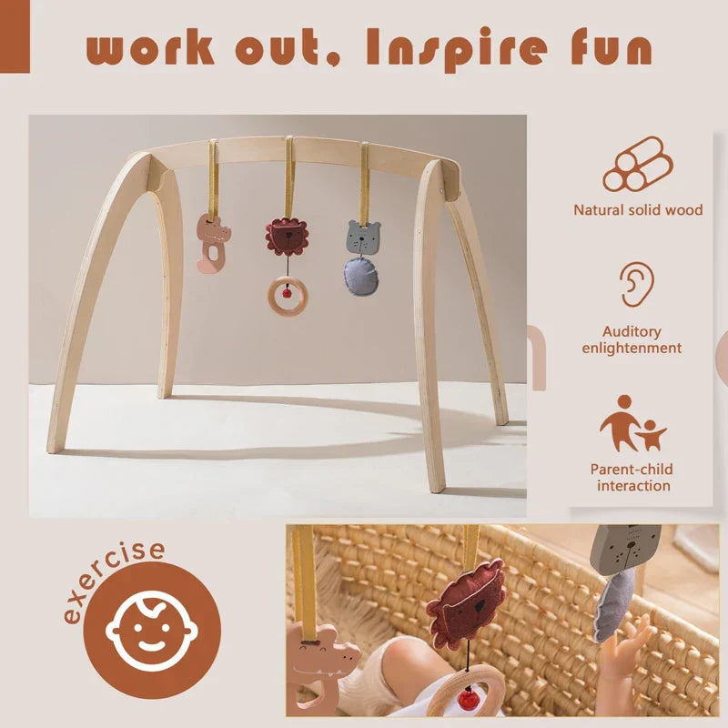 Montessori RattleFrame - Houten Speelgoed met Speeltjes