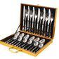 Opulent Gold Bestekset - De Elegante 24-delige Gold & Silver Bestekset