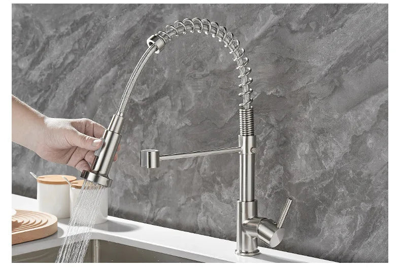 DualFlow Keukenkraan - Luxe Dubbele Messing Keukenkraan