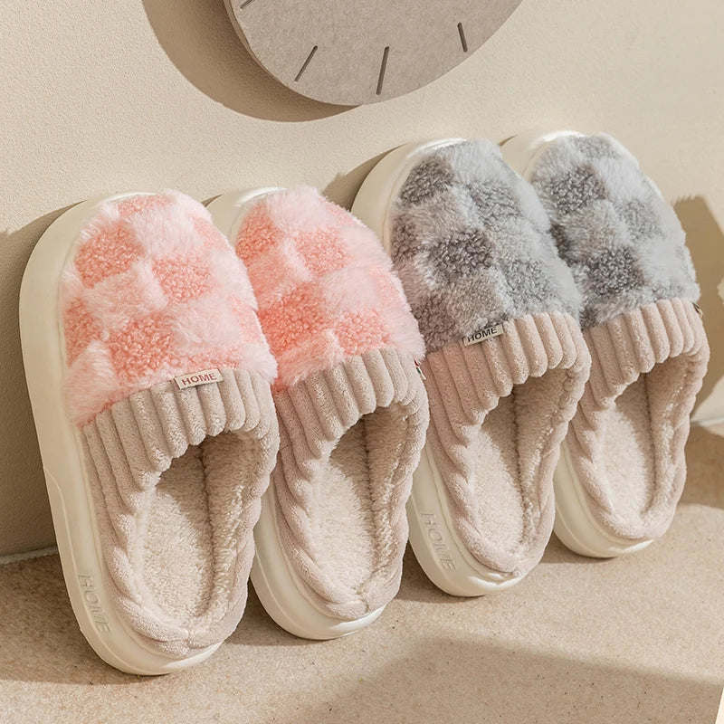 Dreamy Feet Pantoffels - Trendy Geruite Katoenen Pantoffels voor Optimaal Comfort
