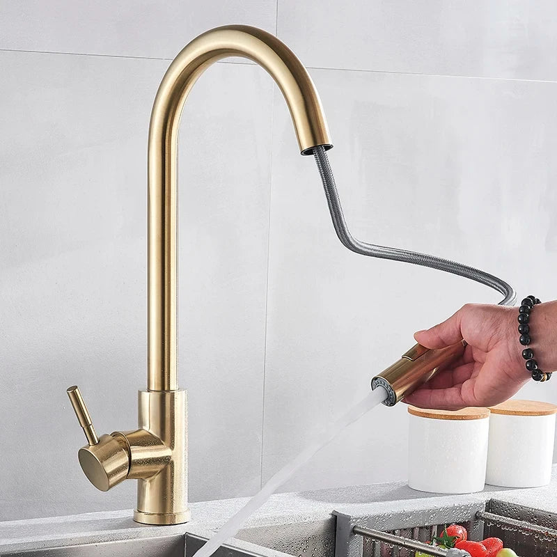 FlexiPull Faucet Kraan - Moderne Keuken Mengkraan met 360° Beweging