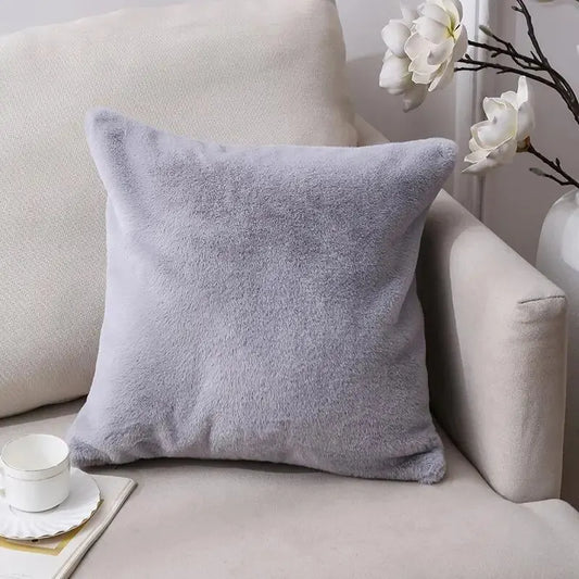 Luxe Faux Konijnenbont Kussenhoes voor Stijlvolle Interieurs