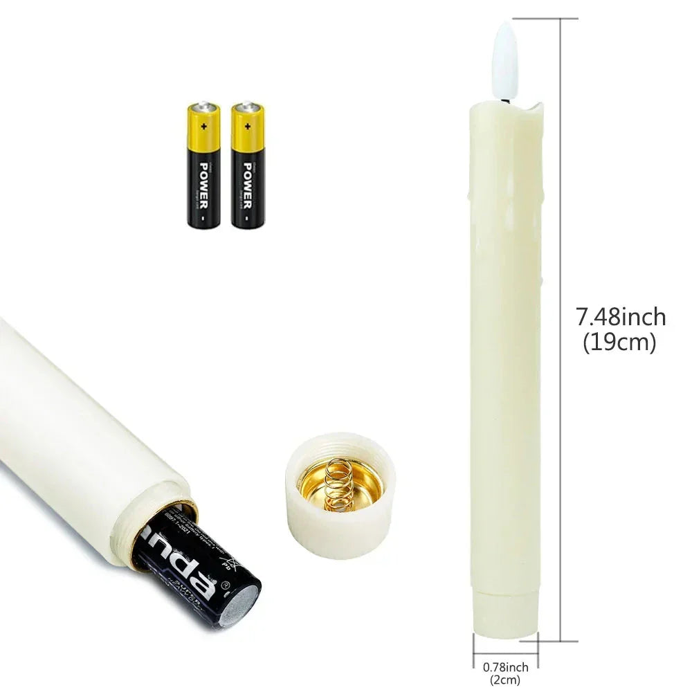 TaperFlame – Elegant Vlamloze LED Kaarsen Set van Twee
