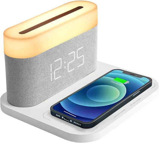 SmartCharge - Multifunctioneel Oplaadstation met Alarm en Nachtlampje