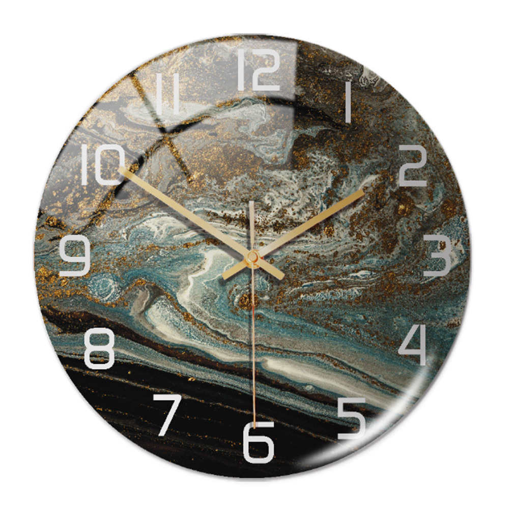Stijlvolle Marmeren Wandklok met Geruisloze Mechanisme