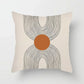 Aurum Kussenhoes - Moderne Zwart-Wit Kussenhoes met Abstracte Kunstprint