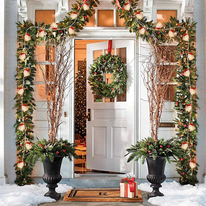 Betoverend Houten LED Huisje Lichtstrip – Creëer Magie en Warmte Deze Kerst