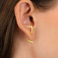 SerpentEdge Earrings - Elegante Slangvormige Oorbellen