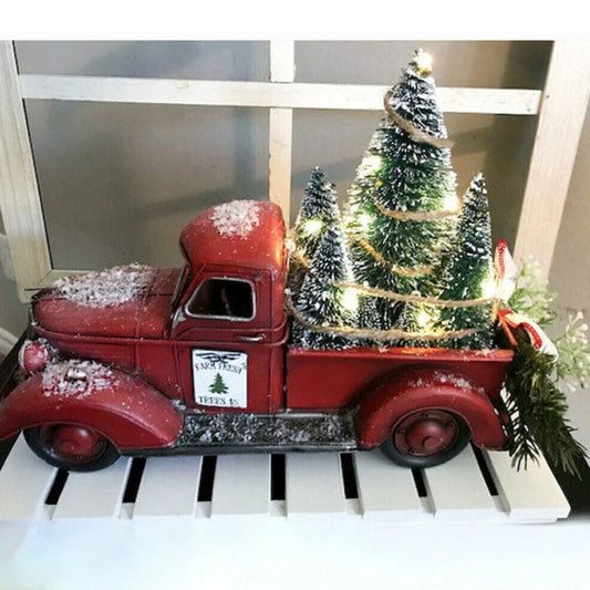 RetroTruck Kerst Ornament - Charmante Vintage Kerstdecoratie