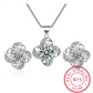 Charmante Liebdesknoop Ketting en Oorbellen Set | Het ideale cadeau!