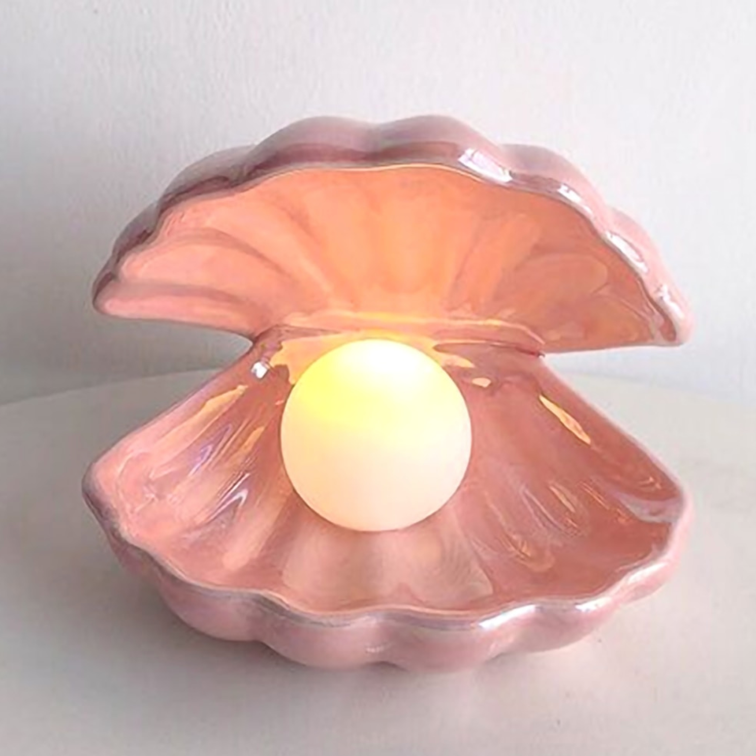 ShellGlow Lamp – Elegante Schelpen Verlichting met Parel