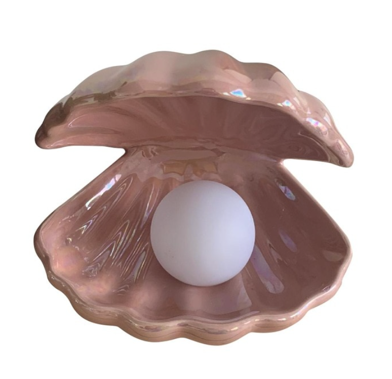 ShellGlow Lamp – Elegante Schelpen Verlichting met Parel