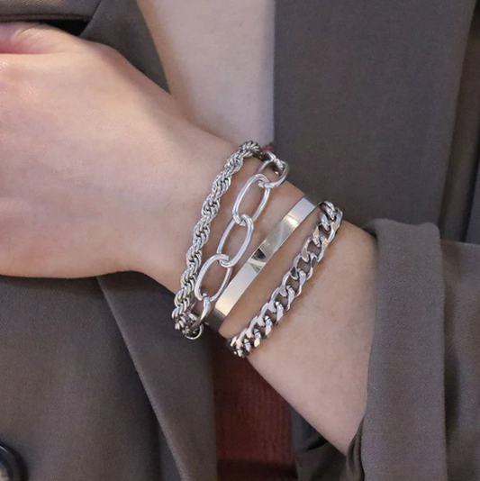 Enchanting Arm Candy | Stunning 4-Piece Bracelet Set