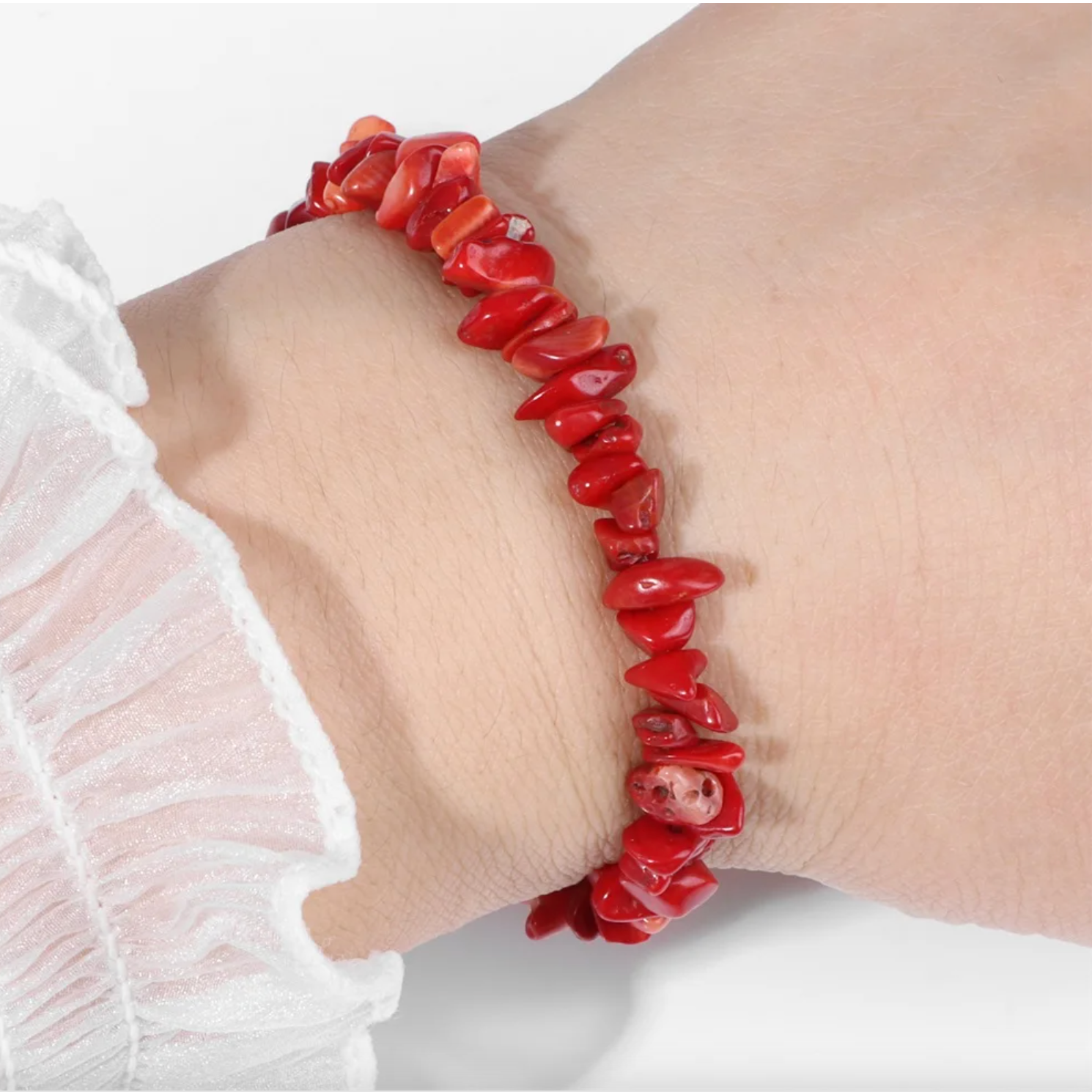 Elegant Rode Koraal Armband | Perfect voor elke dag