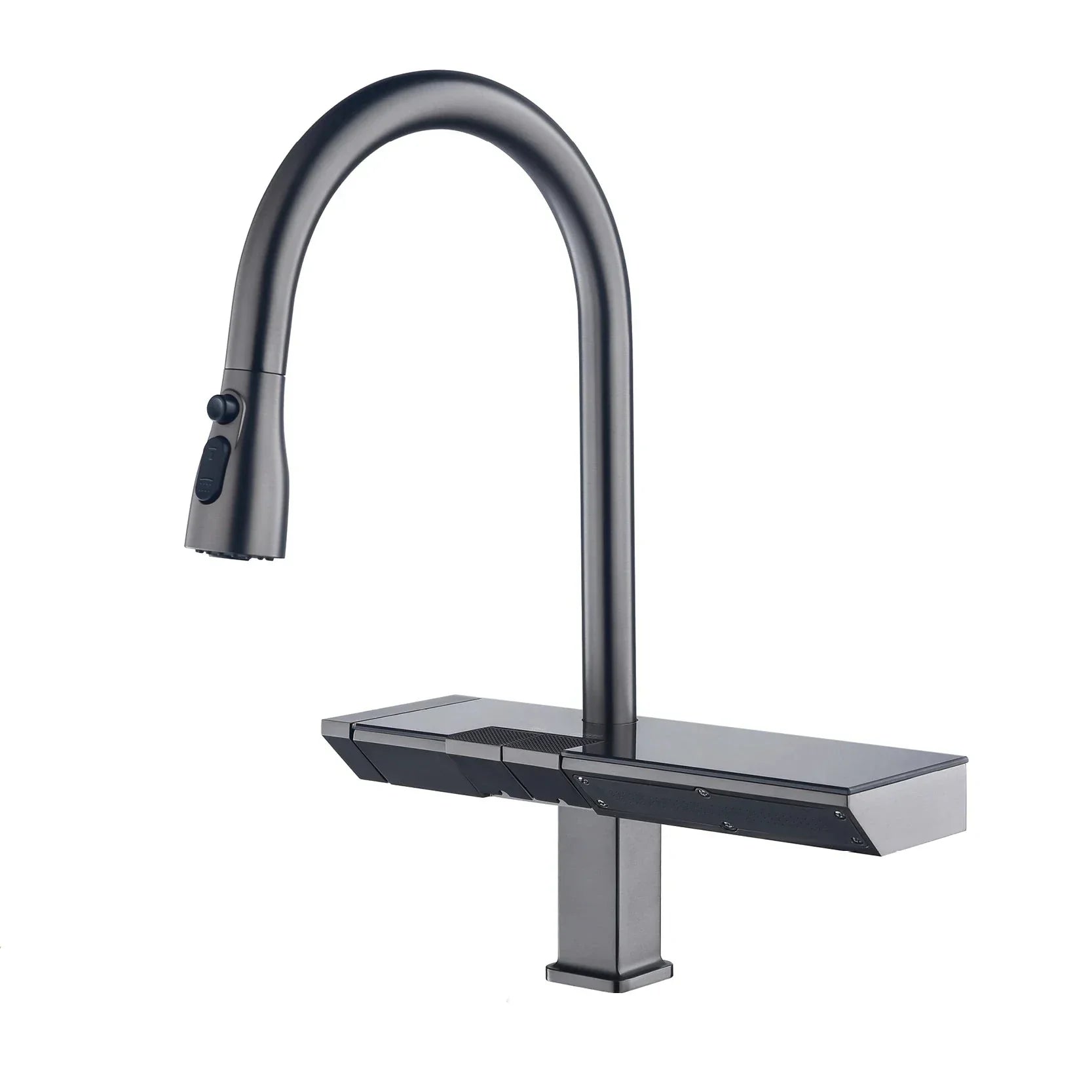 LuxChrome Faucet - Elegante Digitale Keukenkraan in Zwart-Roségoud