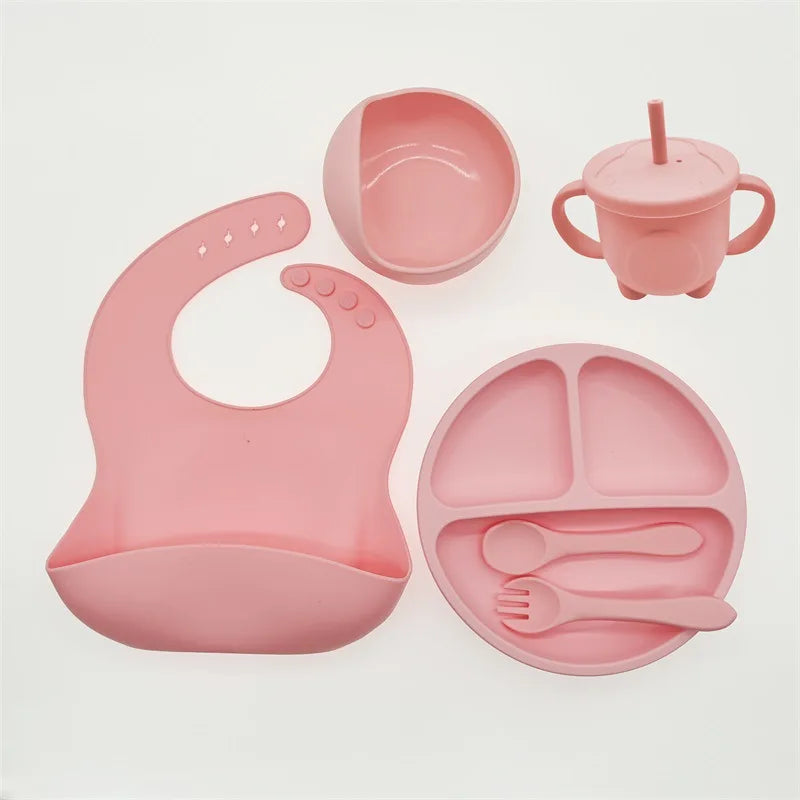 TinyBites – Stijlvolle Silicone Eetset voor Baby’s
