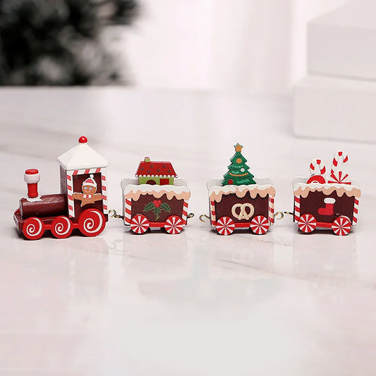 NoelExpress Houten Kersttrein - Prachtige Houten Kersttrein Decoratie