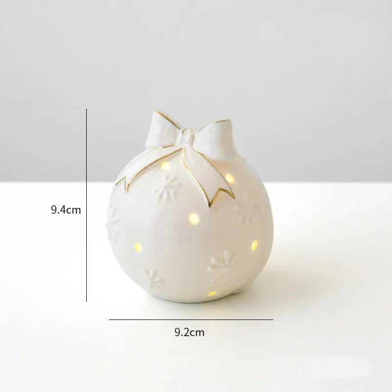 Magisc Kerstdecoratie - Verlichte Keramische Sneeuwman voor Feestdecoratie