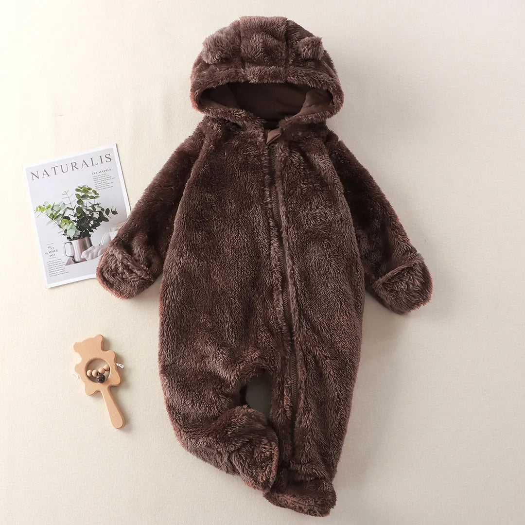 CozyCuddle – Zachte Baby Overall met Capuchon