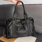 NoirClass - Elegante Zwarte Lederen Handtas