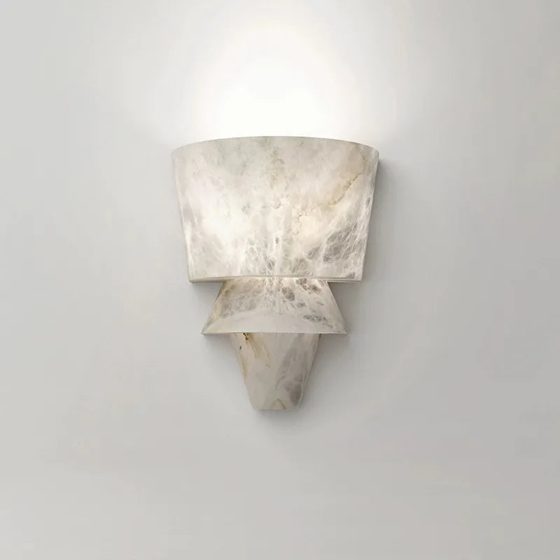 MarbleGlow Wall Light – Strakke Natuursteen Wandverlichting