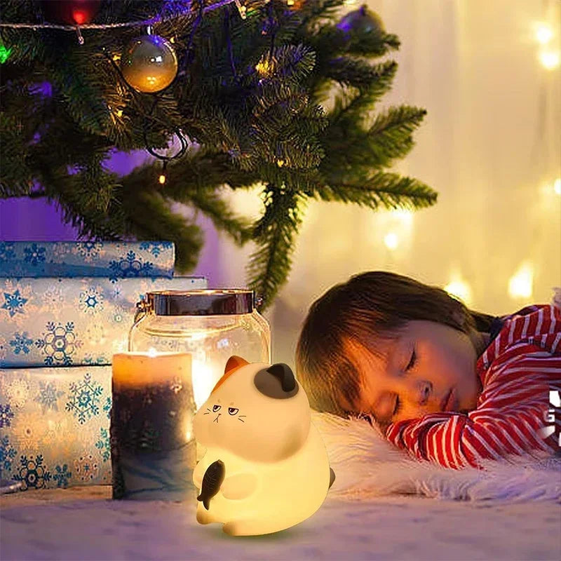 KittyGlow - Schattige Draadloze Nachtlamp met RGB Verlichting